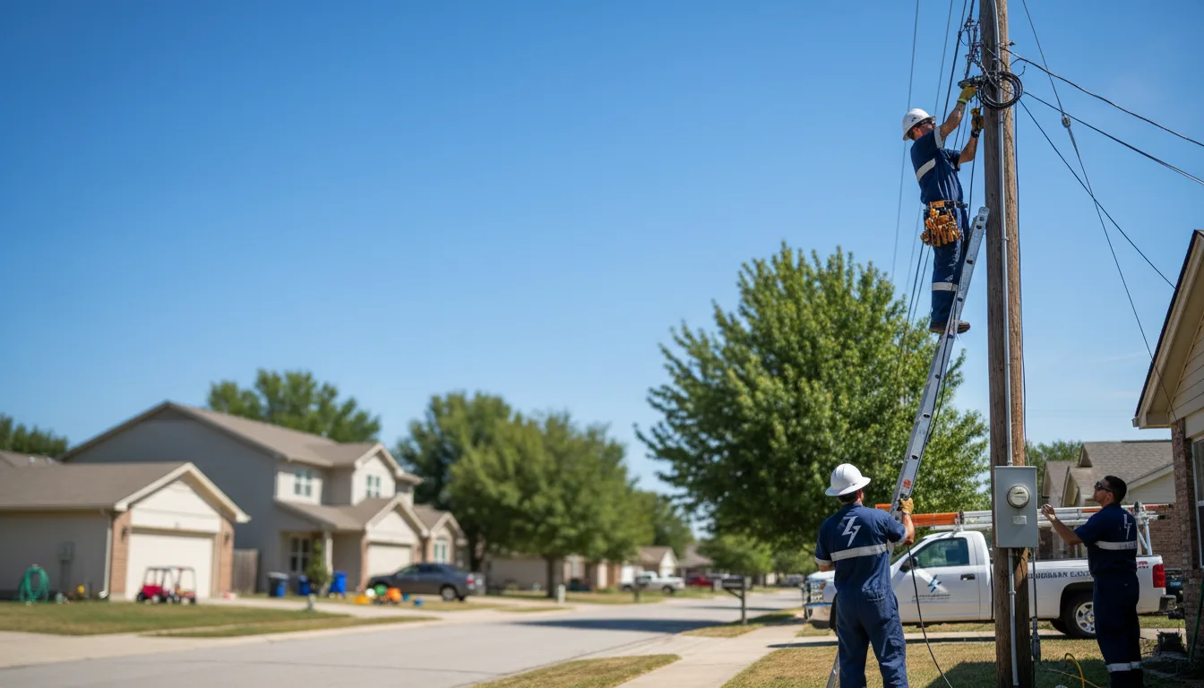 Residential electrician providing installation services in Irondale, MO